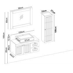 BADELLA Efes 46100 V31 Banyo Dolabı 100 cm - 2