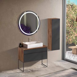 BADELLA Lines 3985 V31 Banyo Dolabı 85 cm - 1