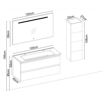 BADELLA Maya 55120 V31 Banyo Dolabı 120 cm - 2