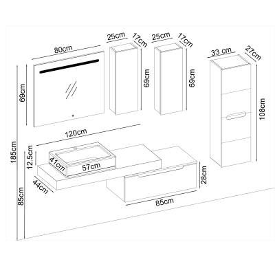 BADELLA Toledo 28160 V31 Banyo Dolabı 160 cm - 2