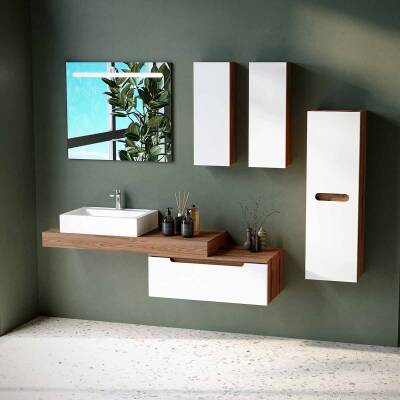 BADELLA Toledo 28160 V31 Banyo Dolabı 160 cm - 1