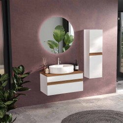 BADELLA Woodline 3985 V31 Banyo Dolabı 85 cm - 1