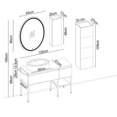 BADELLA Zenon 28120 V31 Banyo Dolabı 120 cm - 2