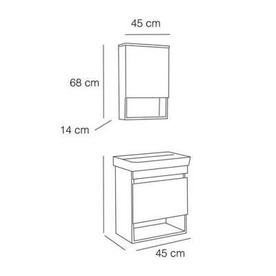 FYM Astra Banyo Dolabı 45 cm - 2