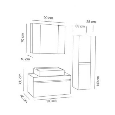 FYM Espina Banyo Dolabı 80 cm - 2