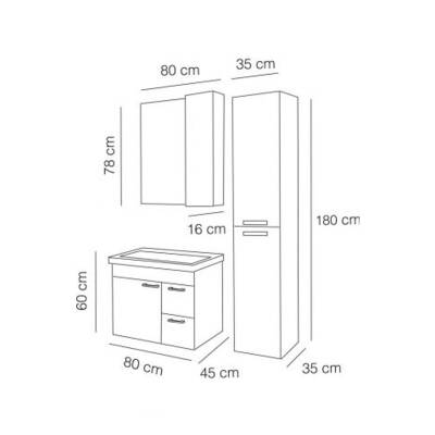 FYM Hisar Banyo Dolabı 65 cm - 2