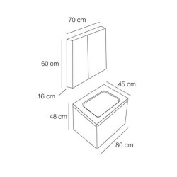 FYM İnci Banyo Dolabı 80 cm - 2