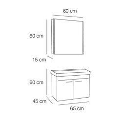 FYM Kaş Banyo Dolabı 65 cm - 2