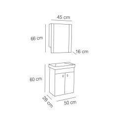 FYM Moddi Banyo Dolabı 50 cm - 2