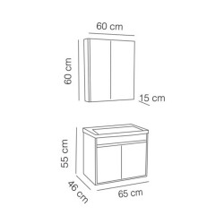 FYM New Koza Banyo Dolabı 65 cm - 2