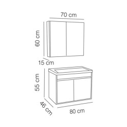 FYM New Koza Banyo Dolabı 80 cm - 2