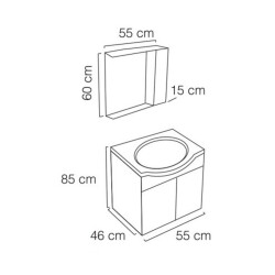 FYM New Smart Banyo Dolabı 55 cm - 2