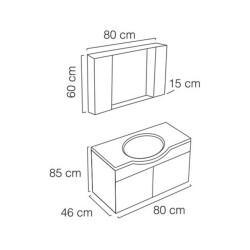 FYM New Smart Banyo Dolabı 80 cm - 2