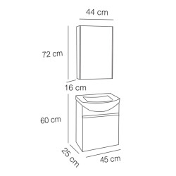 FYM New Solo Banyo Dolabı 45 cm - 2