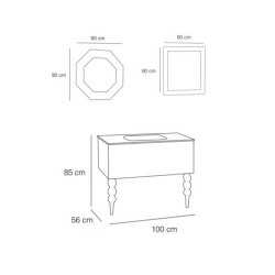 FYM Sultan Beyaz Banyo Dolabı 100 cm - 2