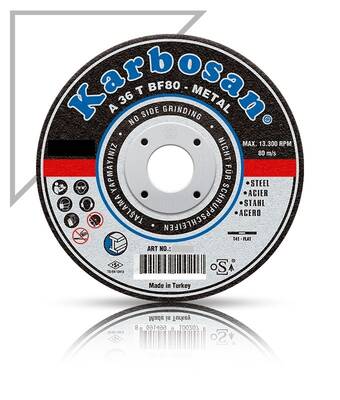 KARBOSAN Metal Kesme Diski T41 Düz 125x3,0x22,23mm (910920) - 1