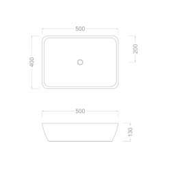 PURE Concept Amazonite 50 cm Dekoratif Tezgah Üstü Çanak Lavabo - 2