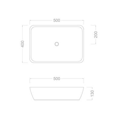 PURE Concept Amazonite 50 cm Dekoratif Tezgah Üstü Çanak Lavabo - 2