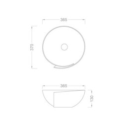 PURE Concept Beyaz Altın Tezgah Üstü Çanak Lavabo - 2