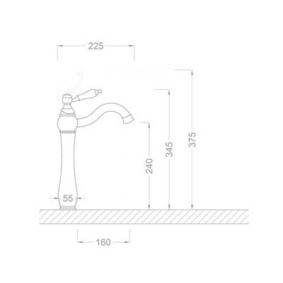 PURE Concept Geometrik Siyah Altın Çanak Lavabo Bataryası - 2