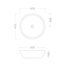 PURE Concept Knidos 42 cm Dekoratif Tezgah Üstü Çanak Lavabo - 2