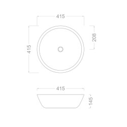 PURE Concept Nysa 42 cm Dekoratif Tezgah Üstü Çanak Lavabo - 2