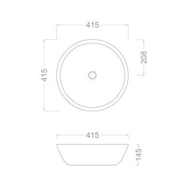 PURE Concept Nysa 42 cm Dekoratif Tezgah Üstü Çanak Lavabo - 2