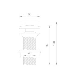 PURE Concept Pop-Up Lavabo Süzgeci - Taşmasız Siyah - 2