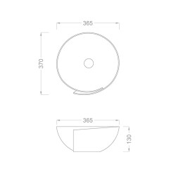 PURE Concept Siyah Altın Tezgah Üstü Çanak Lavabo - 2