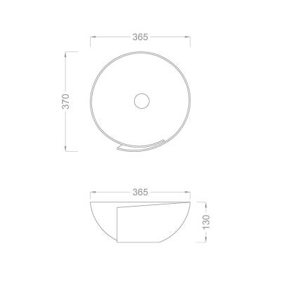 PURE Concept Siyah Altın Tezgah Üstü Çanak Lavabo - 2